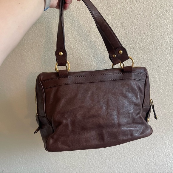 Tod's Brown Leather Took Tracolla Media Bag Shoulder Handbag Pusre Retro - Picture 4 of 16